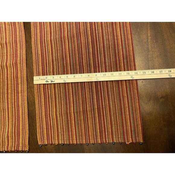 4 Pier 1 Imports Multi Colored Beaded Spicy Striped Placemats Boho - Picture 5 of 5